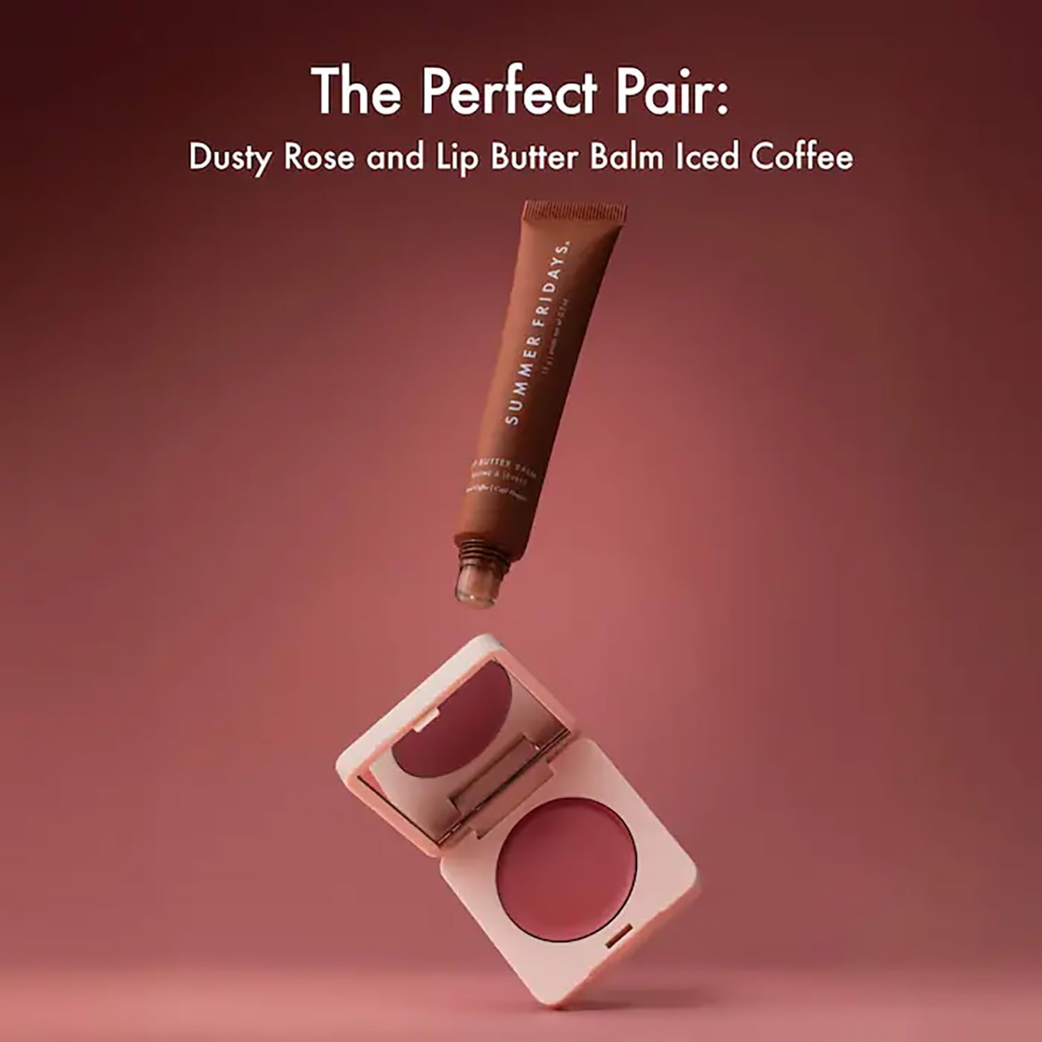 image:imageSummer Fridays Blush Butter Balm SkincareInfused Hydrating Cream Blush with Hyaluronic Acid Ceramides amp Shea Butter for a Dewy Flush of Color Cheek and Lip Tint Berry Spritz 014 OzDusty Rose