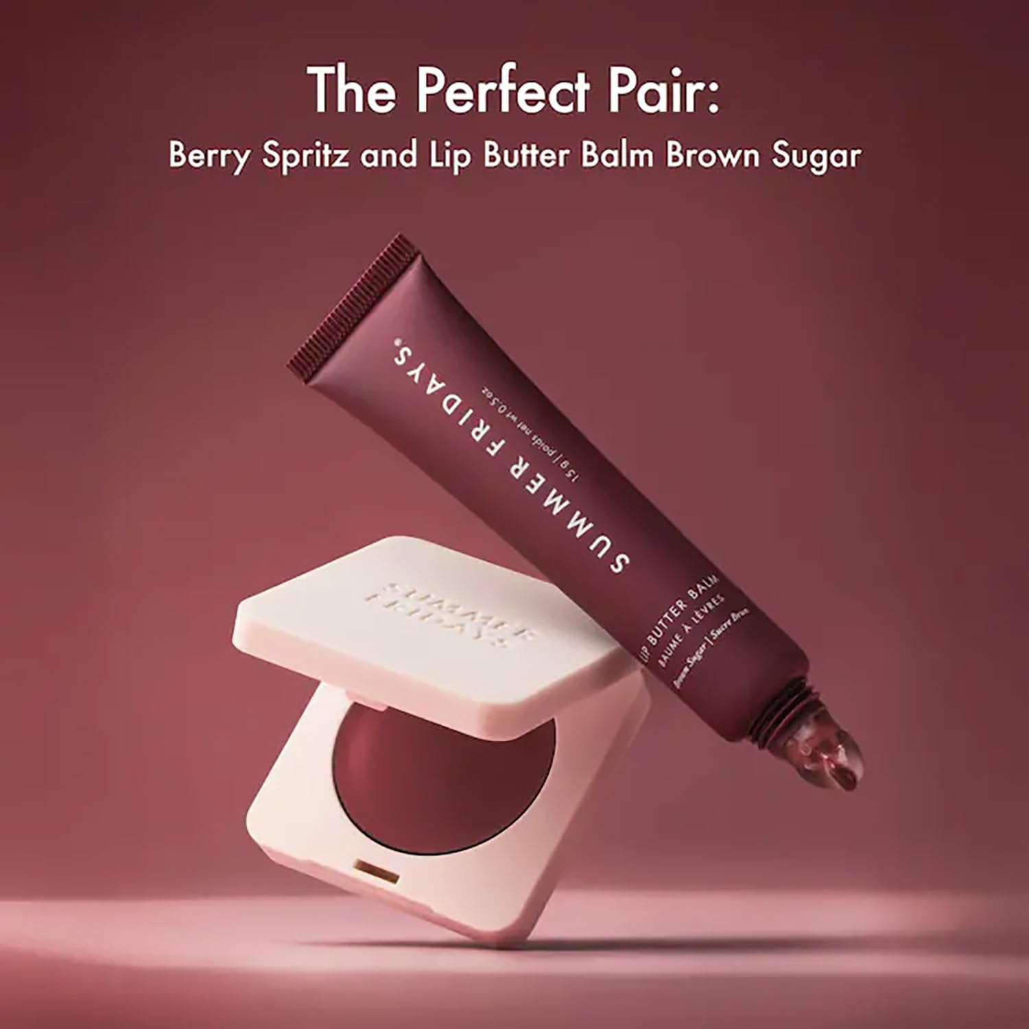 image:imageSummer Fridays Blush Butter Balm SkincareInfused Hydrating Cream Blush with Hyaluronic Acid Ceramides amp Shea Butter for a Dewy Flush of Color Cheek and Lip Tint Berry Spritz 014 OzBerry Spritz