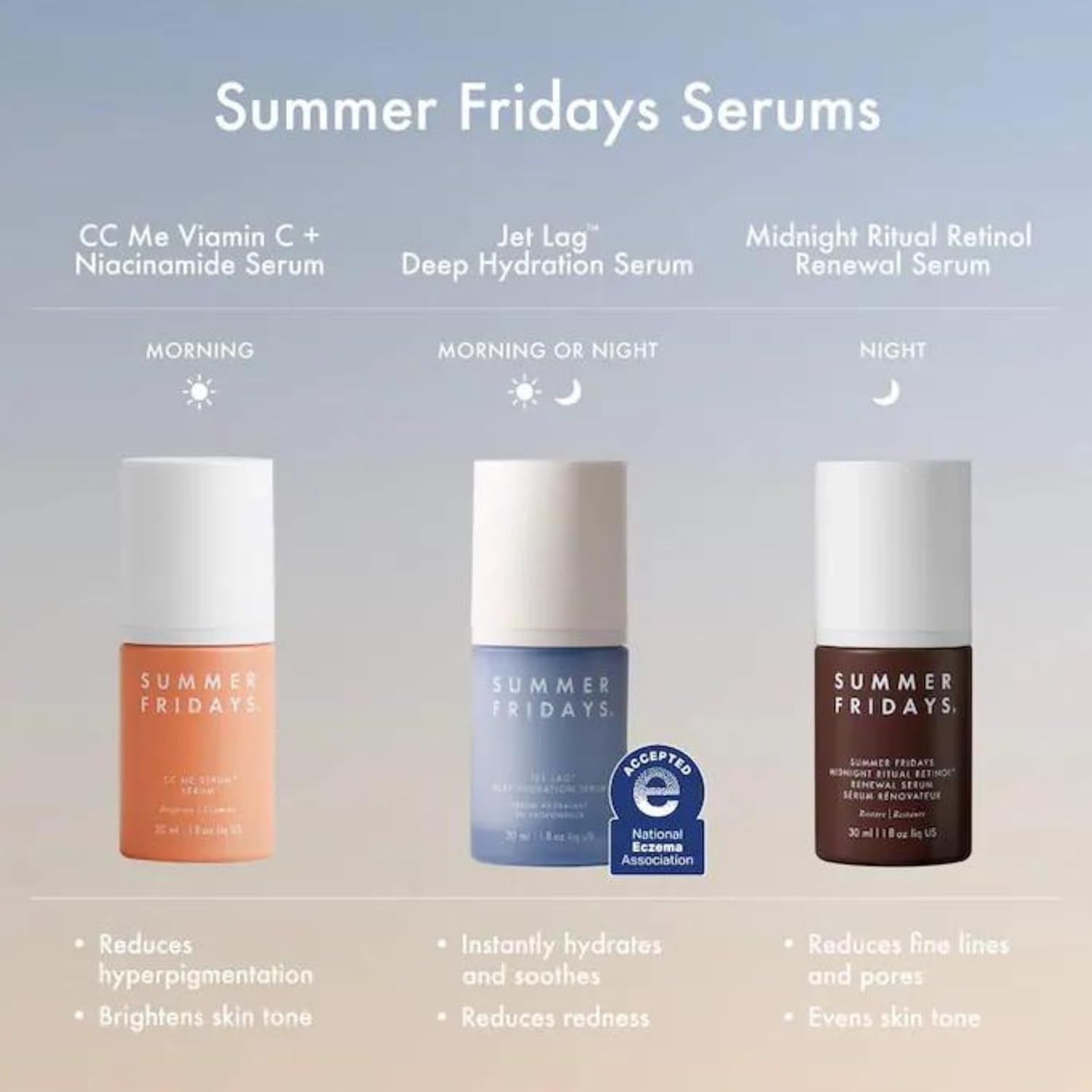image:imageSummer Fridays Jet Lag Deep Hydration Serum Hydrating Face Serum for Dry Skin with Glycerin amp Squalane Helps Soothe Skin Improves Skin Barrier amp the Appearance of Fine Lines amp Wrinkles 1 Oz2 Count Pack of 1