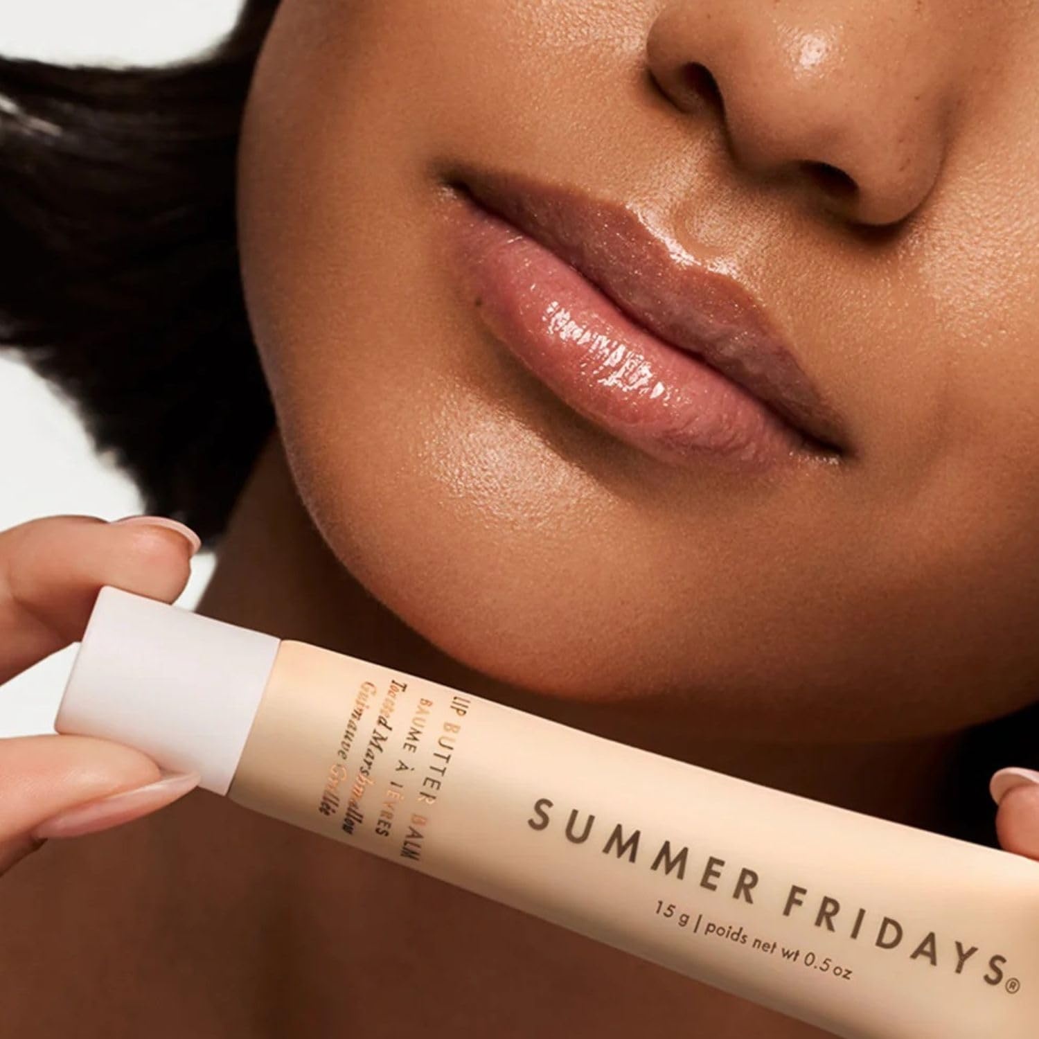 image:imageSummer Fridays Lip Butter Balm Moisturizing Lip Gloss for Instant Shine Sheer Color With Nourishing Shea Butter Everyday Makeup Skin Care Summer Essentials Vegan Pink Sugar 5 OzToasted Marshmallow
