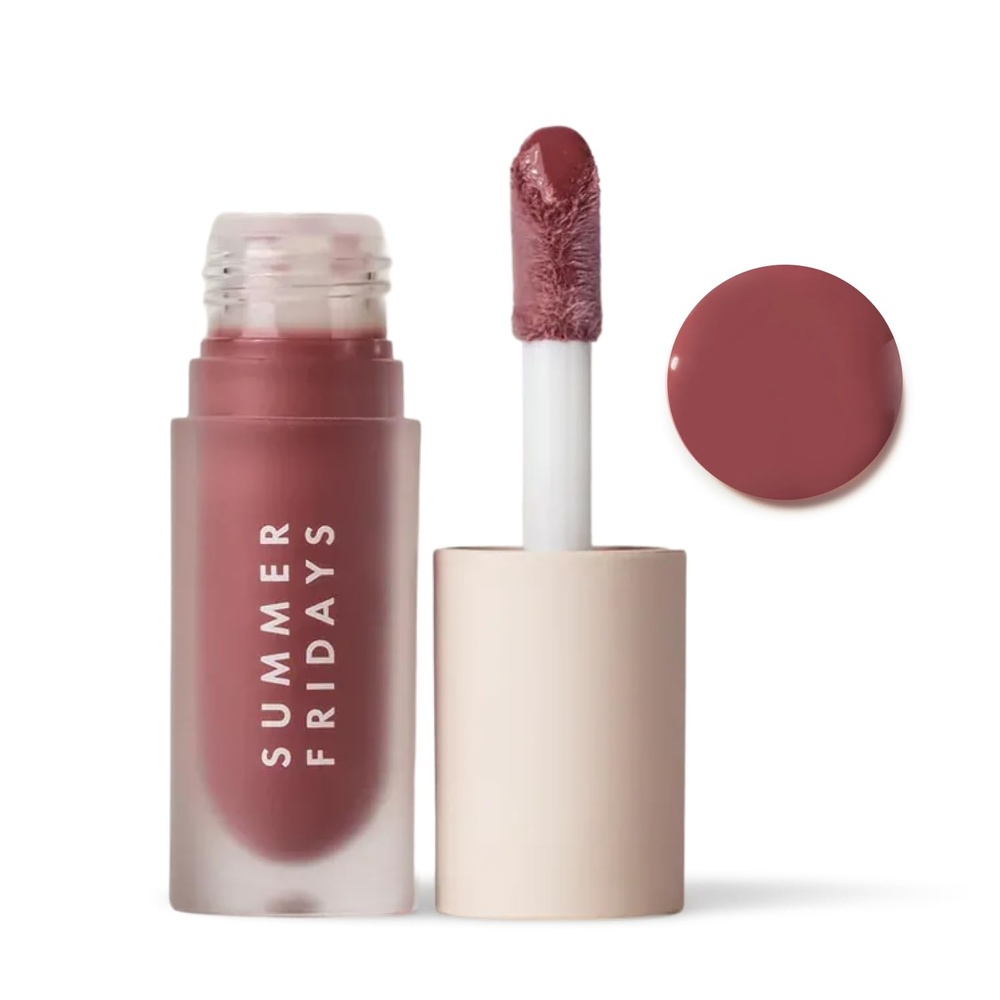 image:imageSummer Fridays Dream Lip Oil Hydrating Tinted Lip Gloss Oil NonSticky Formula with Skincare Benefits for LongLasting Softness Shine Effortless Beauty Gifts Warm Beige 015 OzSoft Mauve
