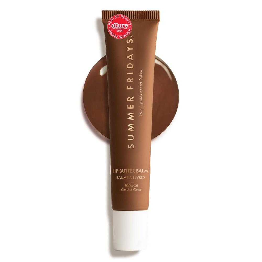image:imageSummer Fridays Lip Butter Balm Moisturizing Lip Gloss for Instant Shine Sheer Color With Nourishing Shea Butter Everyday Makeup Skin Care Summer Essentials Vegan Pink Sugar 5 OzHot Cocoa