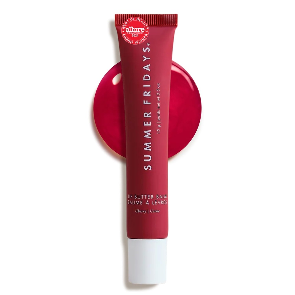 image:imageSummer Fridays Lip Butter Balm  Moisturizing Lip Gloss for Instant Shine  Sheer Color  With Nourishing Shea Butter  Everyday Makeup  Skin Care Summer Essentials  Vegan  Pink Sugar 5 OzCherry
