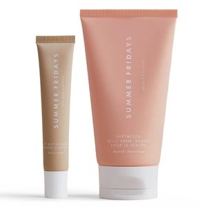 Summer Fridays Babymoon Belly Balm – Nourishing Balm + Body Moisturizer Enriched with Calendula Oil + Vitamin E to Help Reduce the Appearance of Stretch Marks and Dry Skin (5 Fl Oz)(Belly Balm + Lip Butter Balm)