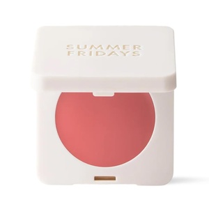Summer Fridays Blush Butter Balm – Skincare-Infused Hydrating Cream Blush with Hyaluronic Acid, Ceramides, & Shea Butter for a Dewy Flush of Color – Cheek and Lip Tint – Berry Spritz (0.14 Oz)(Soft Strawberry)