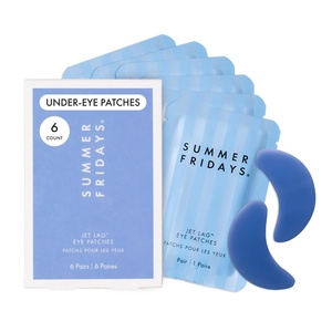 Summer Fridays Jet Lag Hydrating Eye Patches – De-puffing Hydrogel Under Eye Masks with Hyaluronic Acid, Caffeine + Peptides – Soothing + Refreshing At-Home + Travel Skin Care (15 Pairs)(6 Count (Pack of 1))