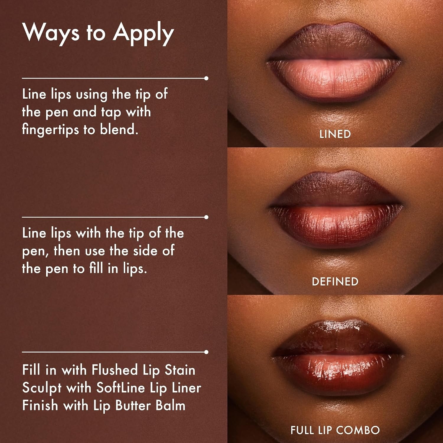 image:imageSummer Fridays Flushed Lip Stain Rosettedeep neutral brown