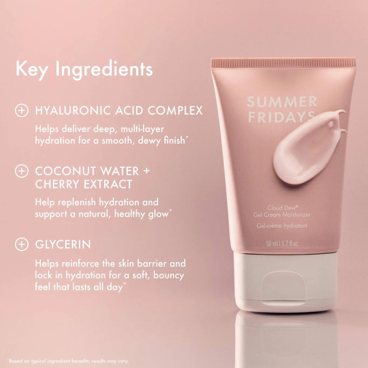 image:imageSummer Fridays Cloud Dew Gel Cream Face Moisturizer with Hyaluronic Acid amp Ceramides 17 Fl Oz CC Me Vitamin C Serum with Niacinamide amp Natural Antioxidants for Dark Spot Correcting 1 Fl Oz