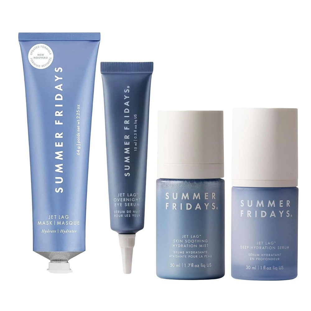 image:imageSummer Fridays Jet Lag Collection Jet Lag Mask 225 Oz Jet Lag Overnight Eye Serum 05 Oz Jet Lag Deep Hydration Serum 1 Oz Jet Lag Skin Soothing Hydration Mist 17 Fl Oz