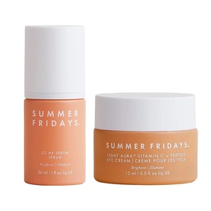 Summer Fridays Vitamin C Duo – CC Me Daily Face Serum for Brightening Skin (1 Fl Oz) + Light Aura Peptide Eye Cream (0.5 Oz)