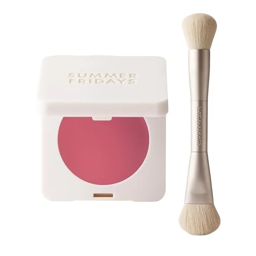 image:imageSummer Fridays Dewy Color Essentials Set Blush Butter Balm Sweet Ros 014 Oz The Blush Brush 1 Count Hydrating Cream Color Seamless Blending for a Natural Flush