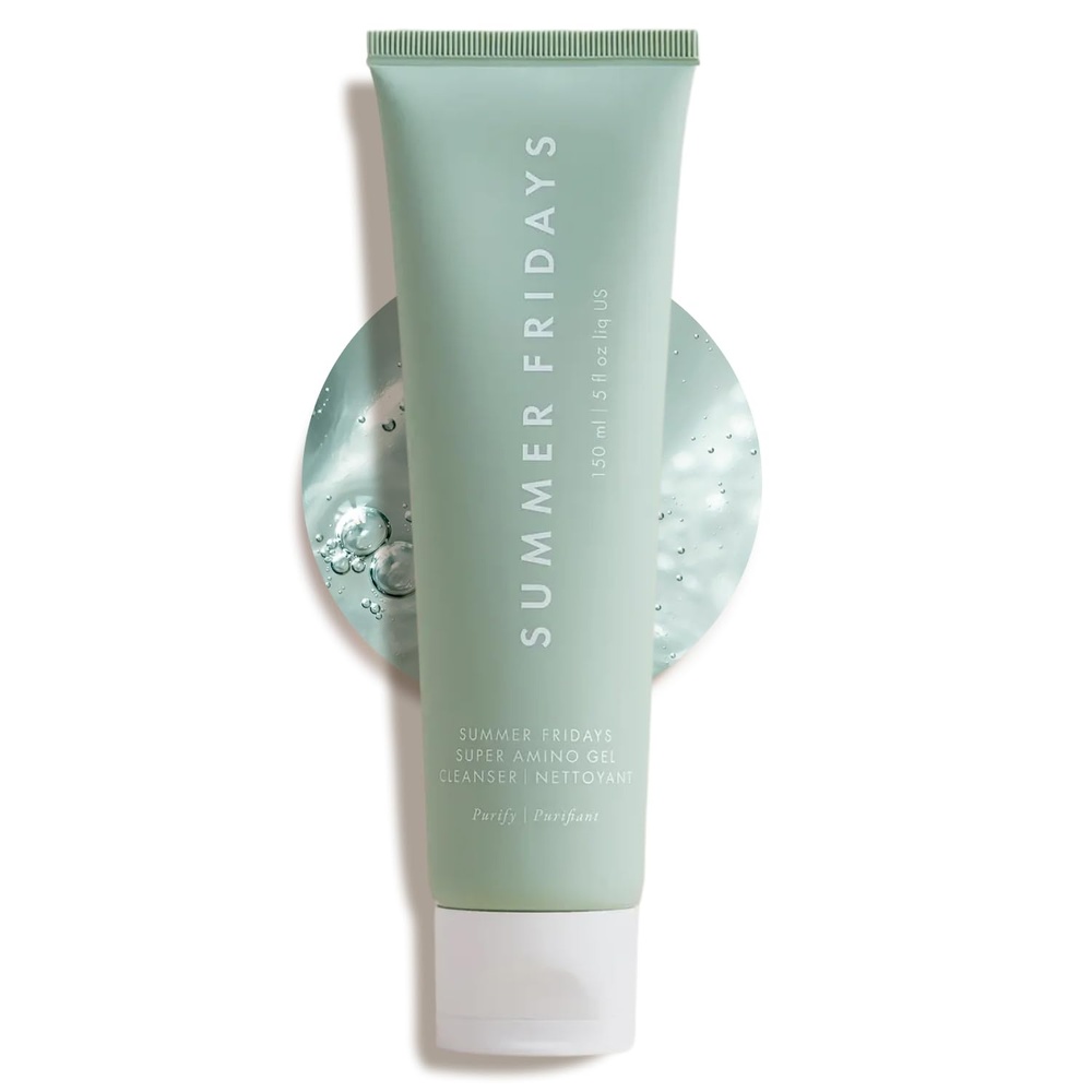 image:imageSummer Fridays Super Amino Gel Facial Cleanser Gentle pHBalanced Face Wash Makeup Remover Helps Calm Irritation Hydrate Nourish Skin Effortless Skin Care Gifts 5 Fl Oz