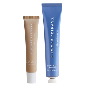Summer Fridays Lip Butter Balm Day/Night Hydrating Lip Mask – Shea Butter, Vegan – Vanilla (0.5 Oz) + Jet Lag Mask Mini – Hydrating, Nourishing Face Mask with Antioxidants (1 oz)